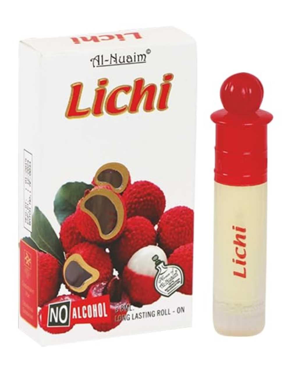 Al-Nuaim Silver Series Lichi 6ml Alcohol Free Attar Roll On - Luxury Scent with Long Lasting Fragrance For Unisex