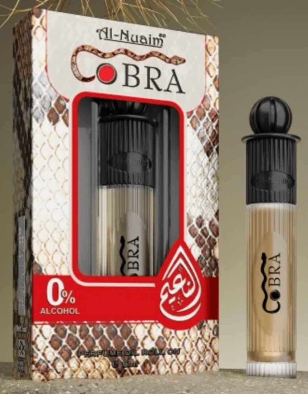 Al-Nuaim Silver Series Black Cobra 6ml Alcohol Free Attar Roll On - Luxury Scent with Long Lasting Fragrance For Men