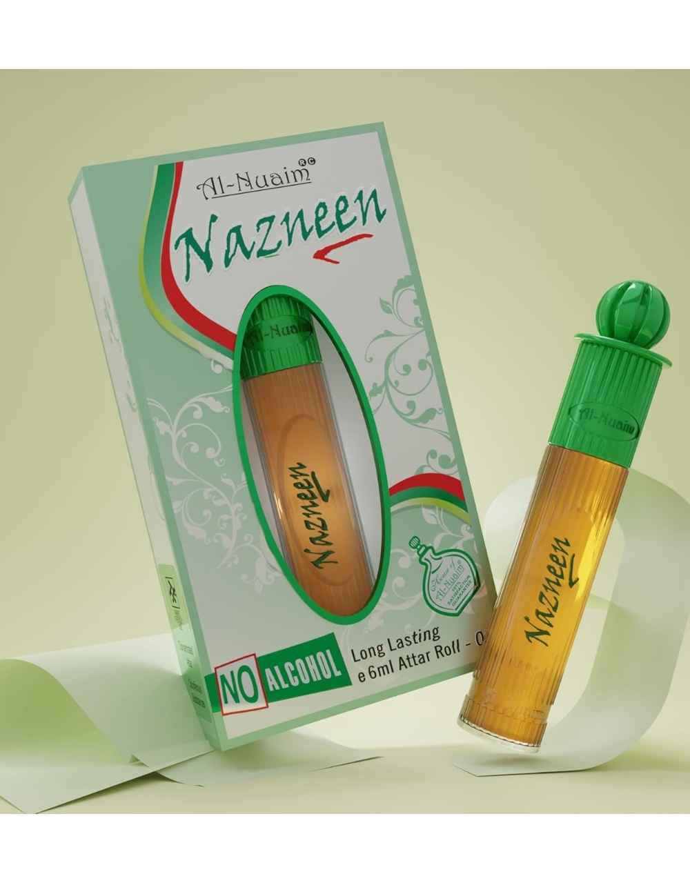 Al-Nuaim Silver Series Nazneen 6ml Alcohol Free Attar Roll On - Luxury Scent with Long Lasting Fragrance For Unisex