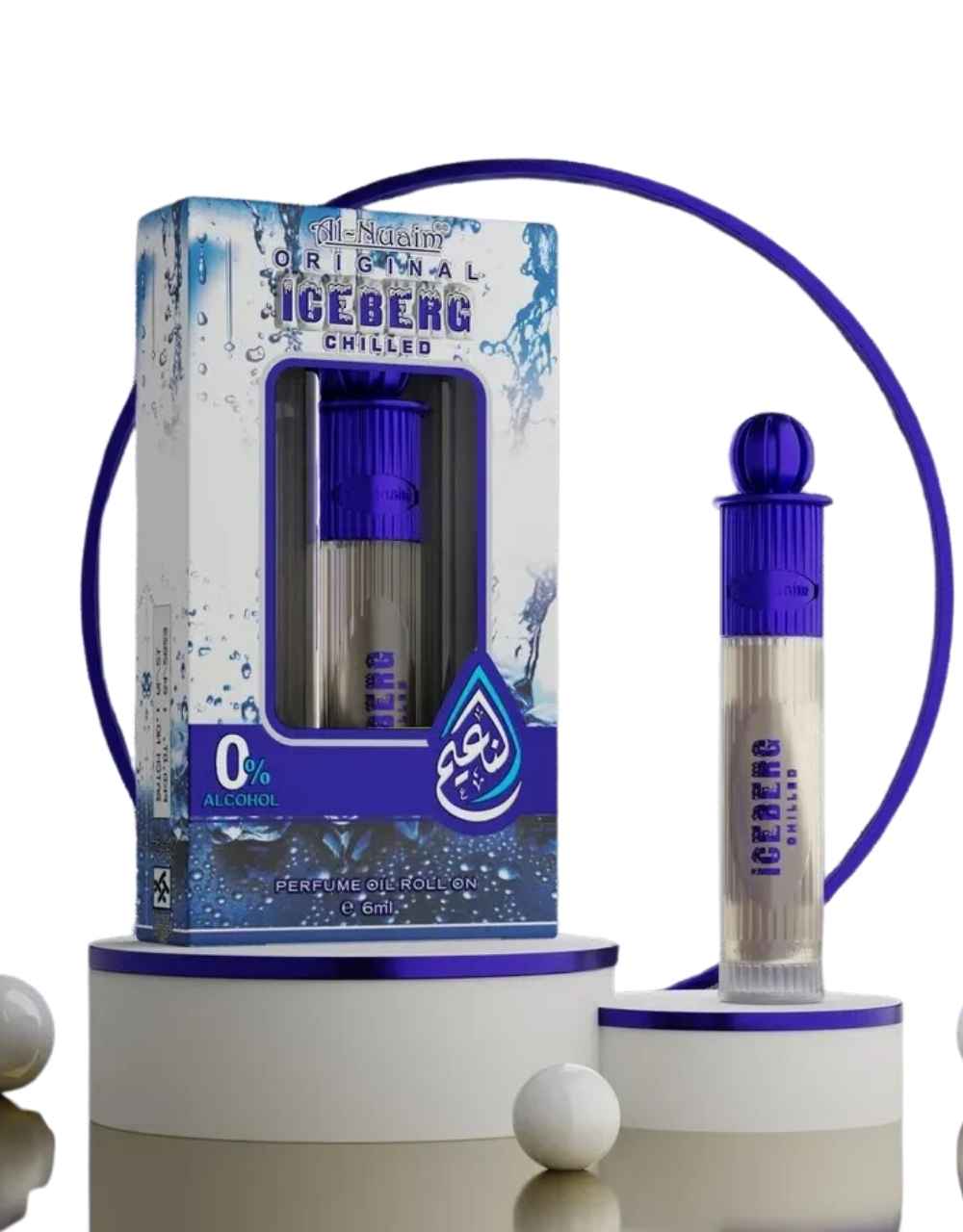 Al-Nuaim Silver Series Iceberg 6ml Alcohol Free Attar Roll On - Luxury Scent with Long Lasting Fragrance For Unisex