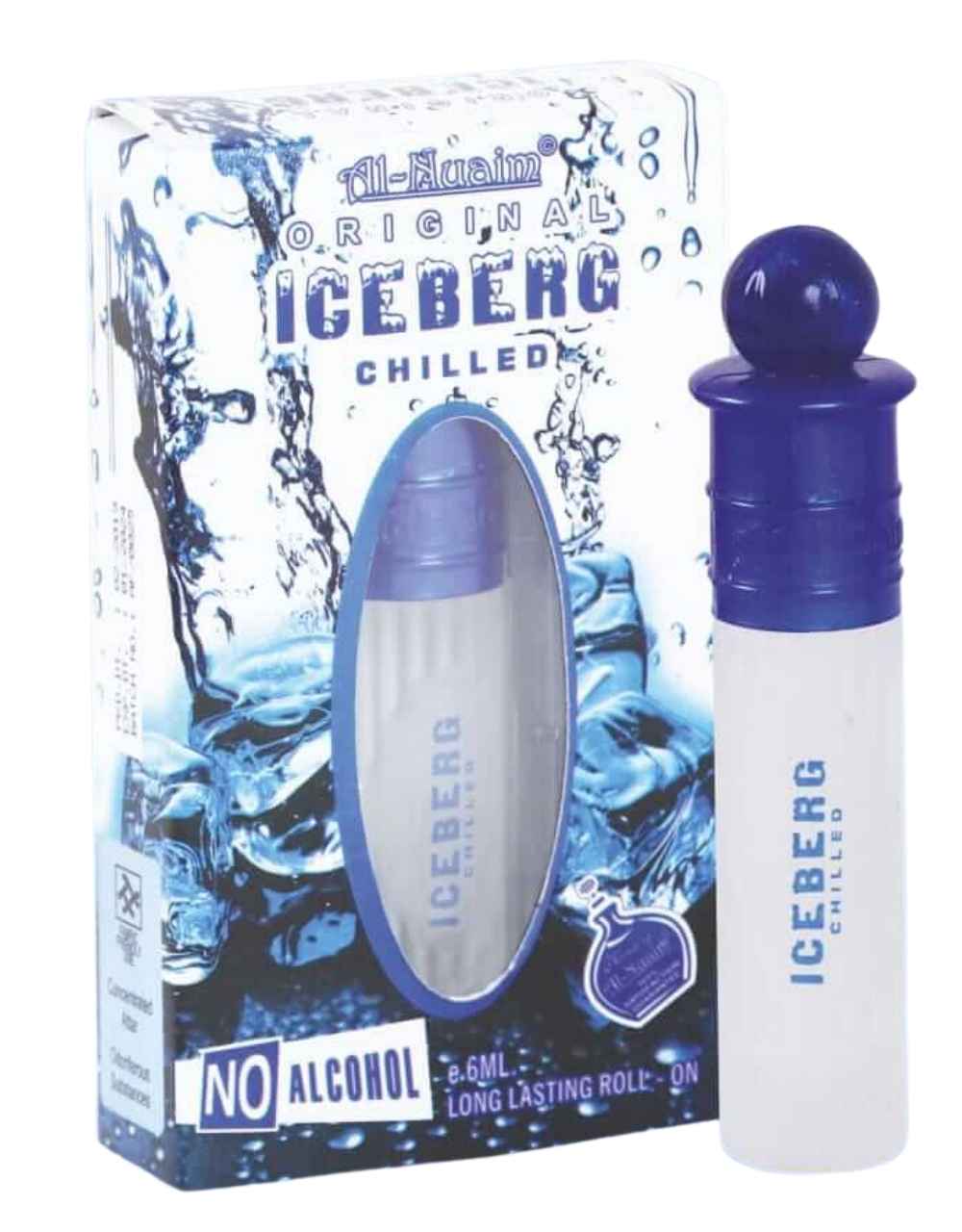 Al-Nuaim Silver Series Iceberg 6ml Alcohol Free Attar Roll On - Luxury Scent with Long Lasting Fragrance For Unisex