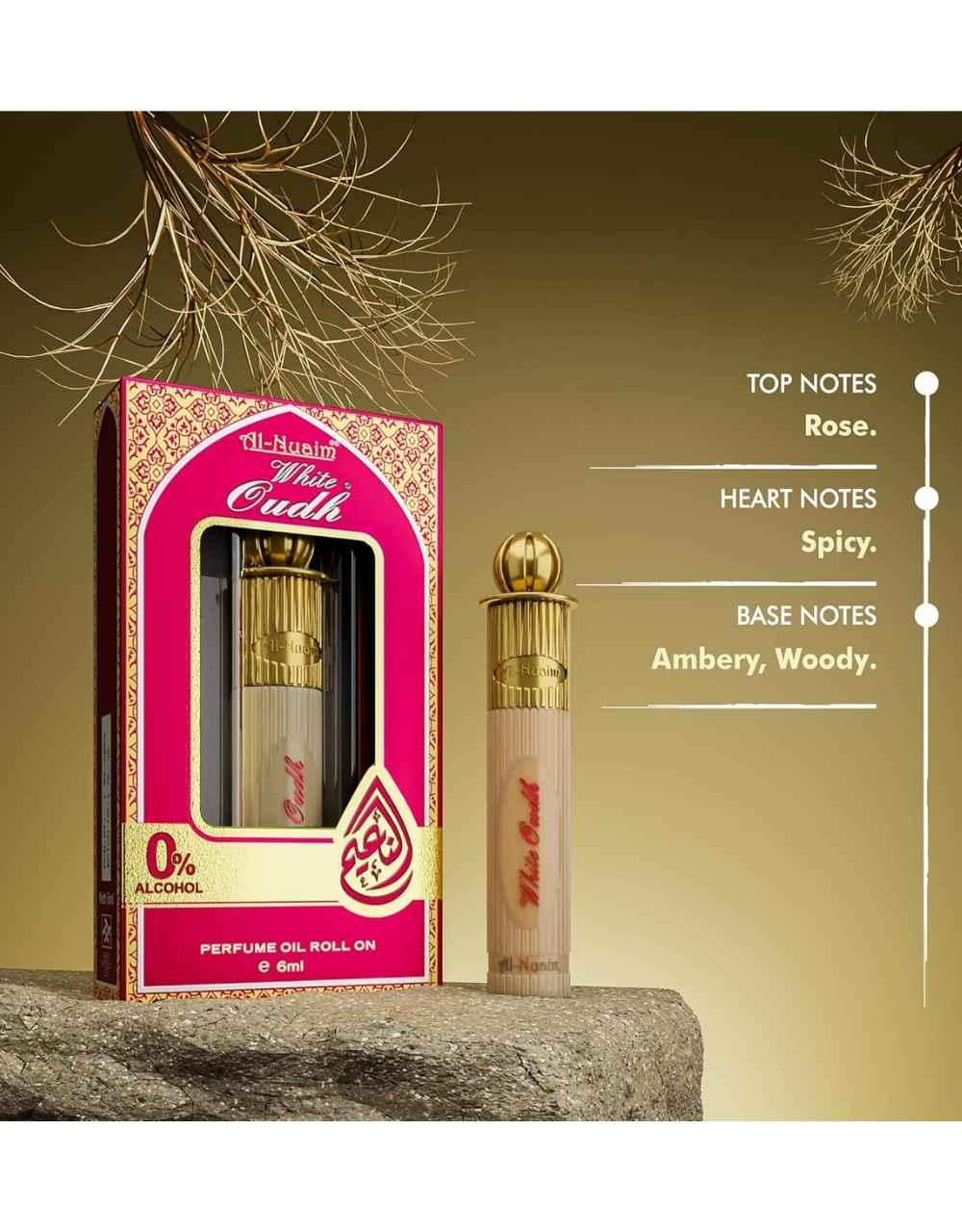 Al-Nuaim White Oudh 6 ml Alcohol Free Attar For Unisex