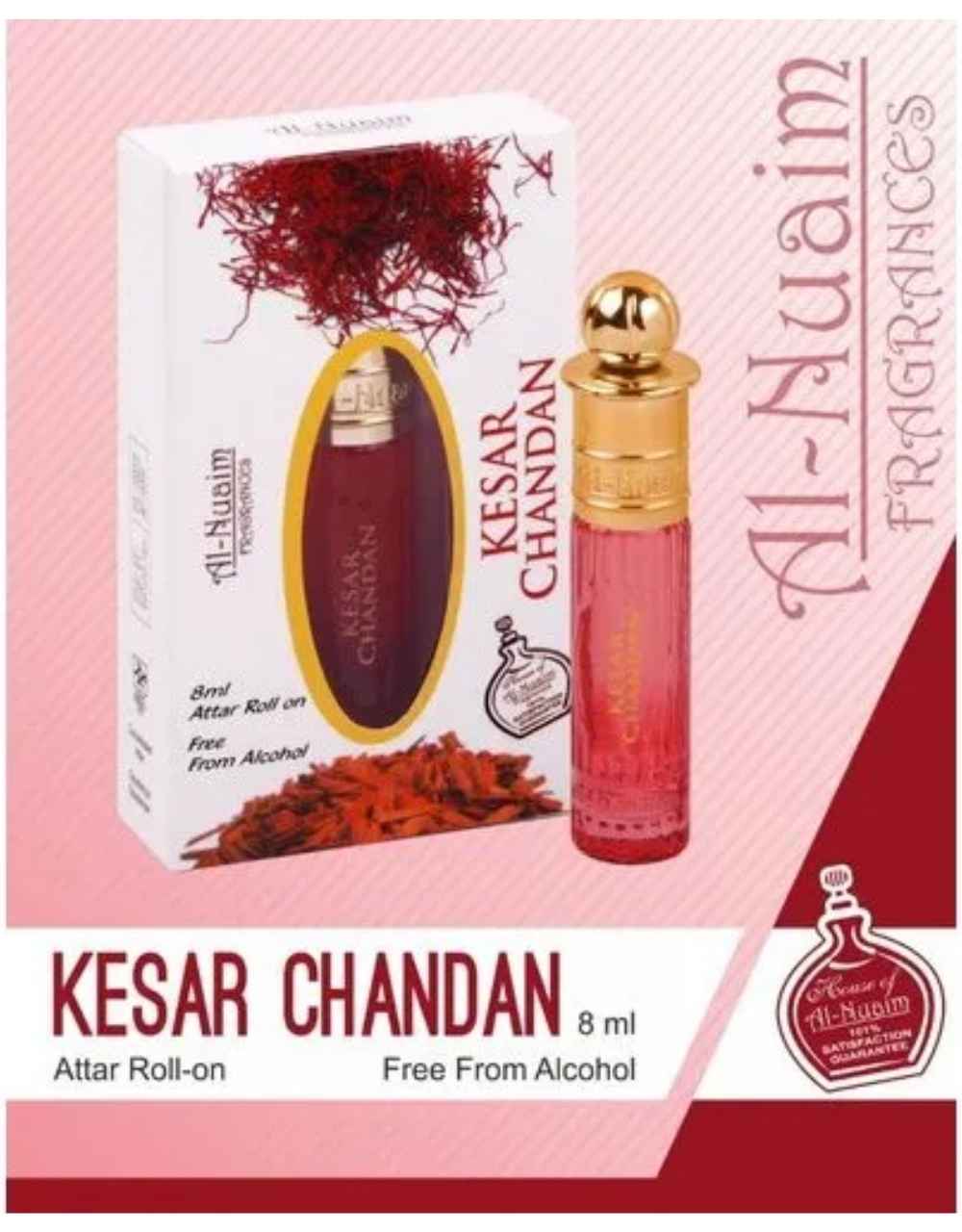 Al-Nuaim Kesar Chandan 6 ml Alcohol Free Attar For Men