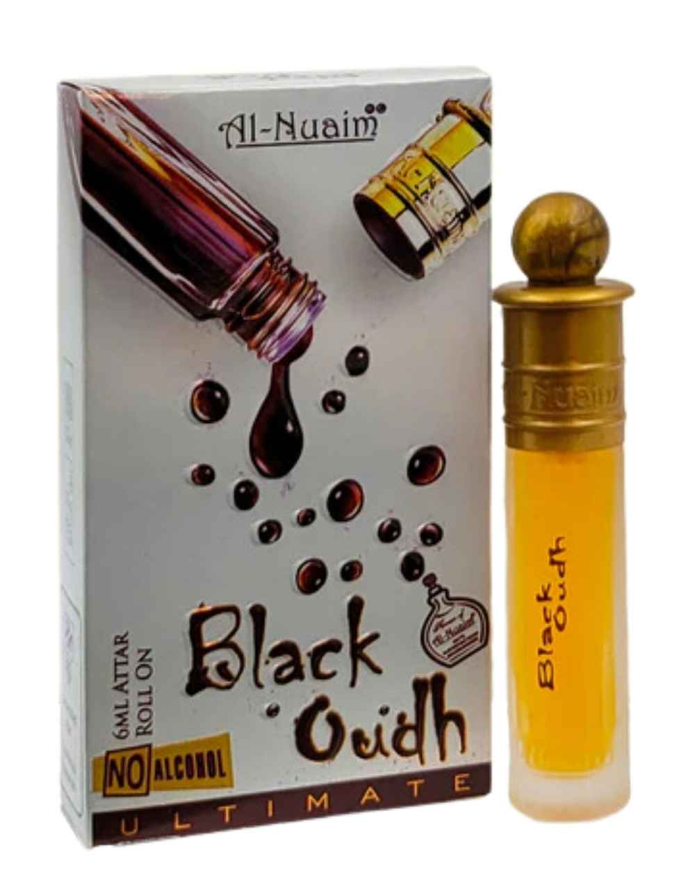 Al-Nuaim Black Oudh 6 ml Alcohol Free Attar For Men