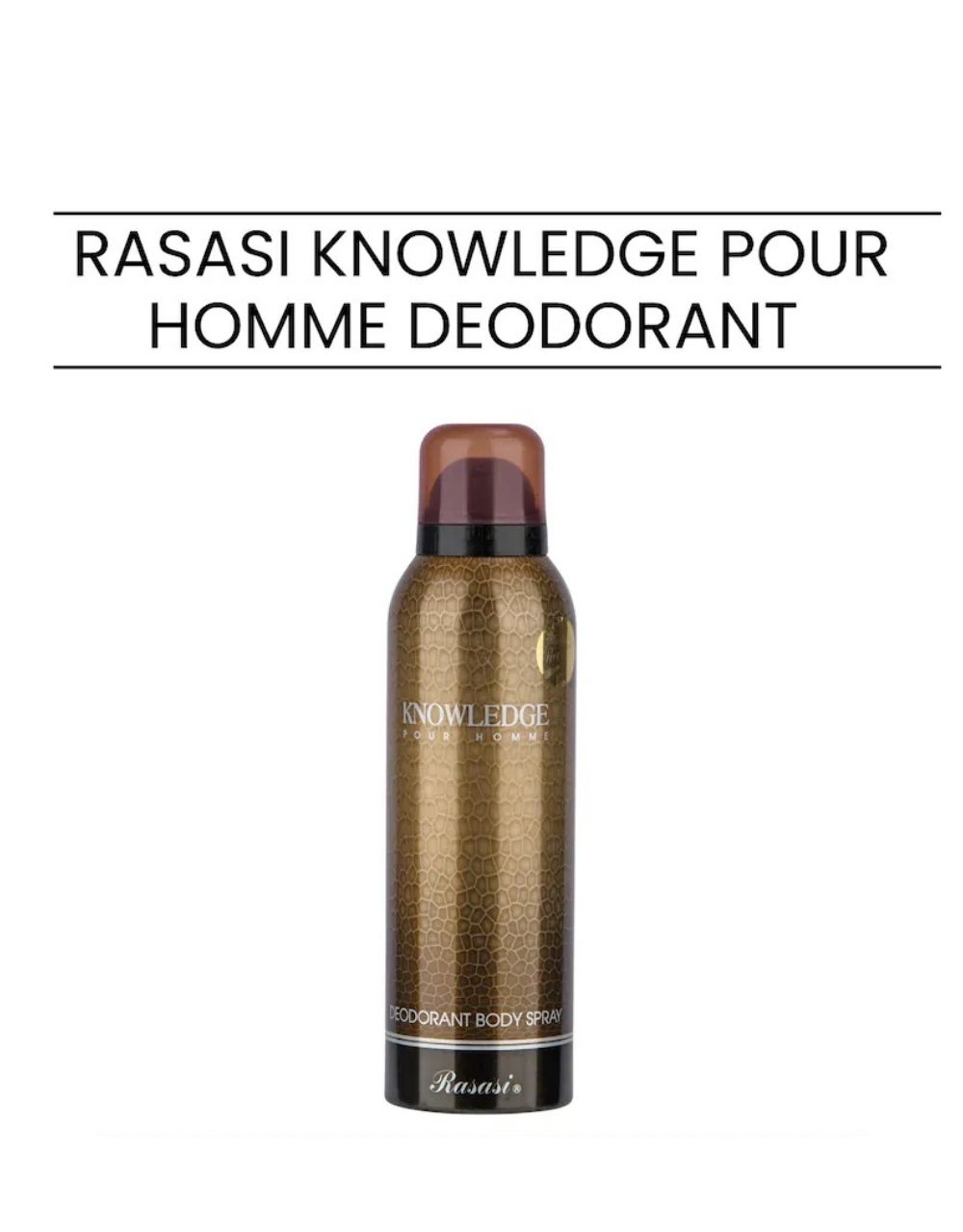 Rasasi Knowledge Pour Homme 200 ml Deodorant For Men