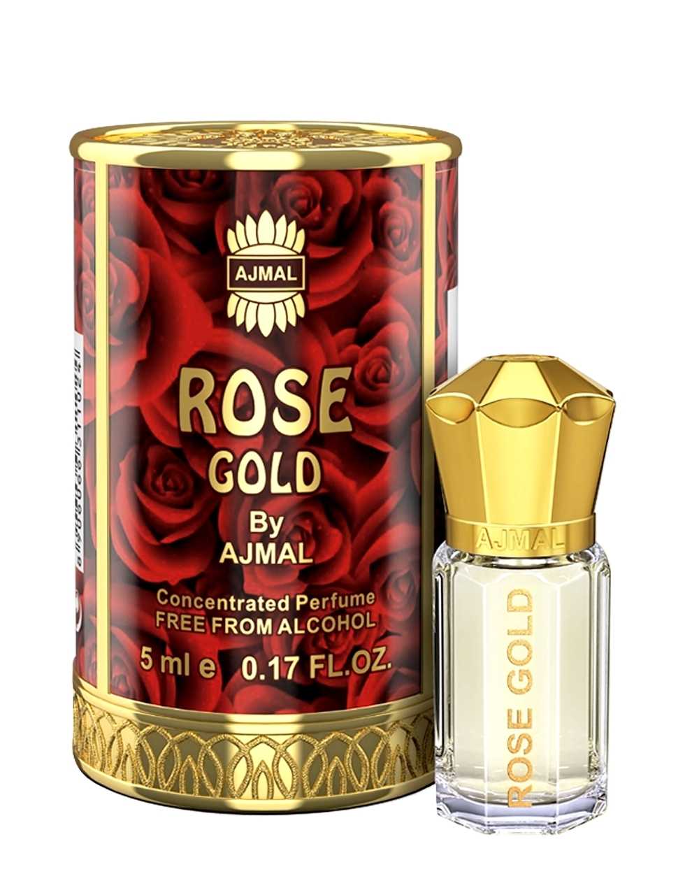 Ajmal Rose Gold 5 ml Non-Alcoholic Concentrated Attar For Unisex