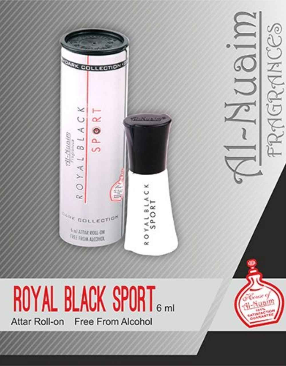 Al-Nuaim Royal Black Sport 6 ml Attar Non Alcoholic Long Lasting Attar